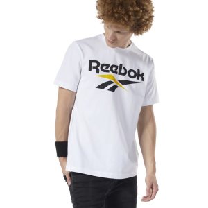 Koszulki Męskie Reebok Classic Vector Białe/Czarne PL 60OAVLH